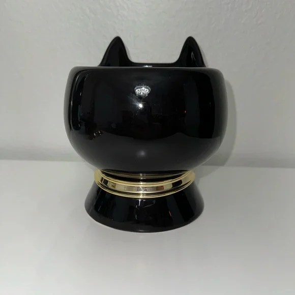 Bath & Body Works Halloween 2024 fancy black cat 3 wick candle holder decoration - Picture 4 of 6